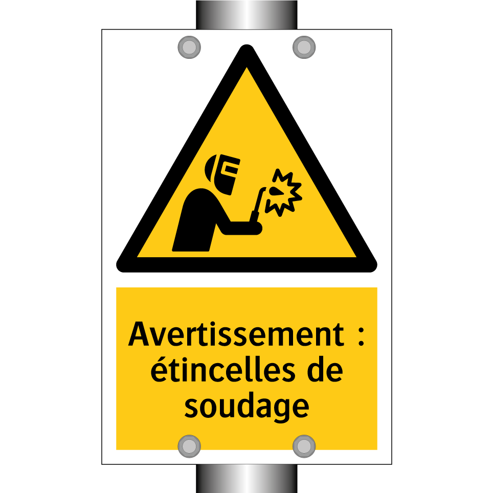 Avertissement : étincelles de soudage