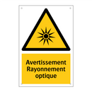 Avertissement Rayonnement optique
