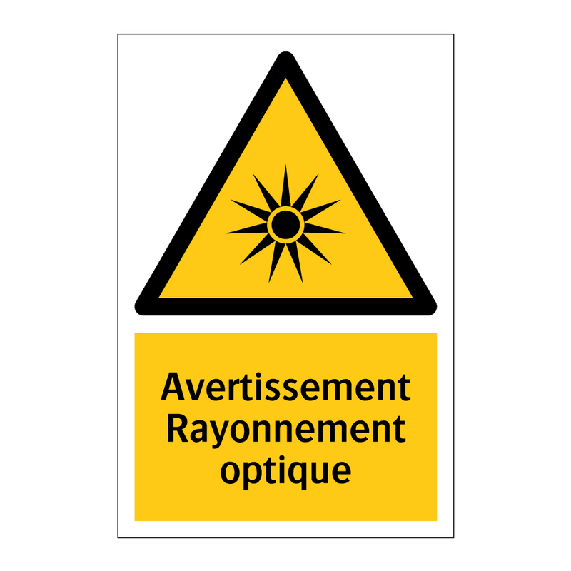 Avertissement Rayonnement optique