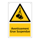 Avertissement Grue Suspendue
