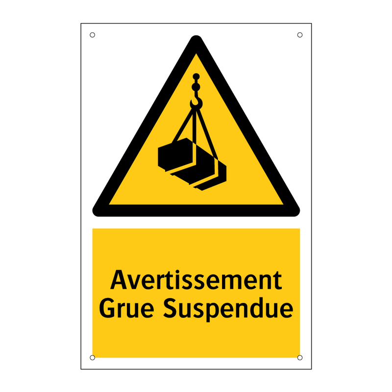 Avertissement Grue Suspendue