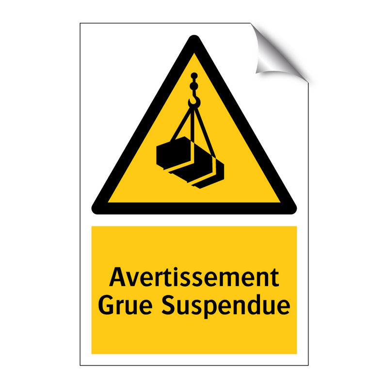 Avertissement Grue Suspendue