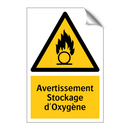 Avertissement Stockage d'Oxygène
