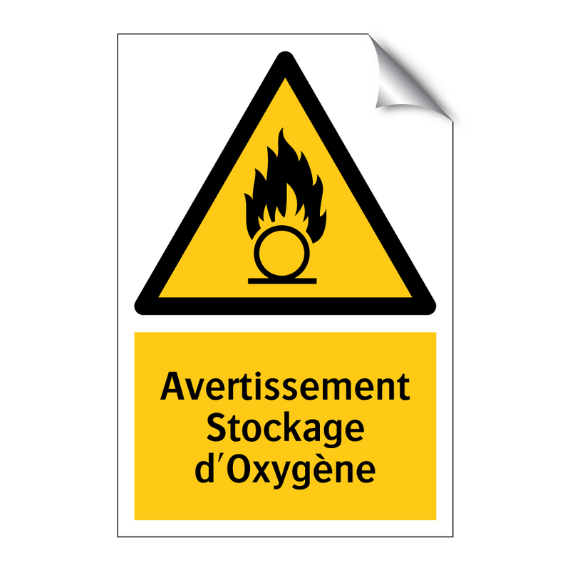 Avertissement Stockage d'Oxygène