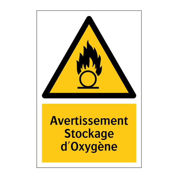 Avertissement Stockage d'Oxygène