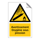 Avertissement Oxygène sous pression