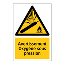Avertissement Oxygène sous pression