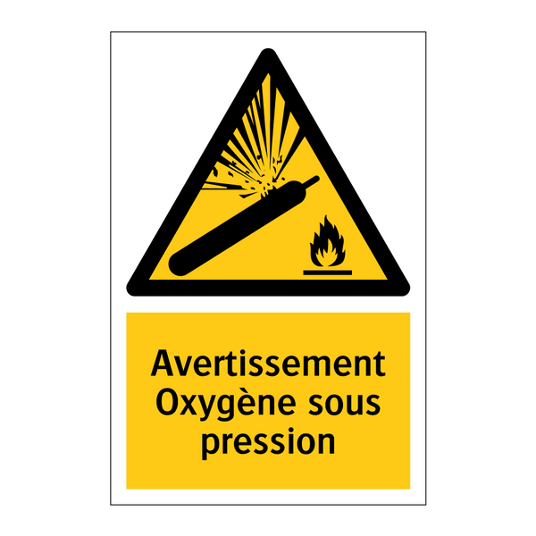 Avertissement Oxygène sous pression