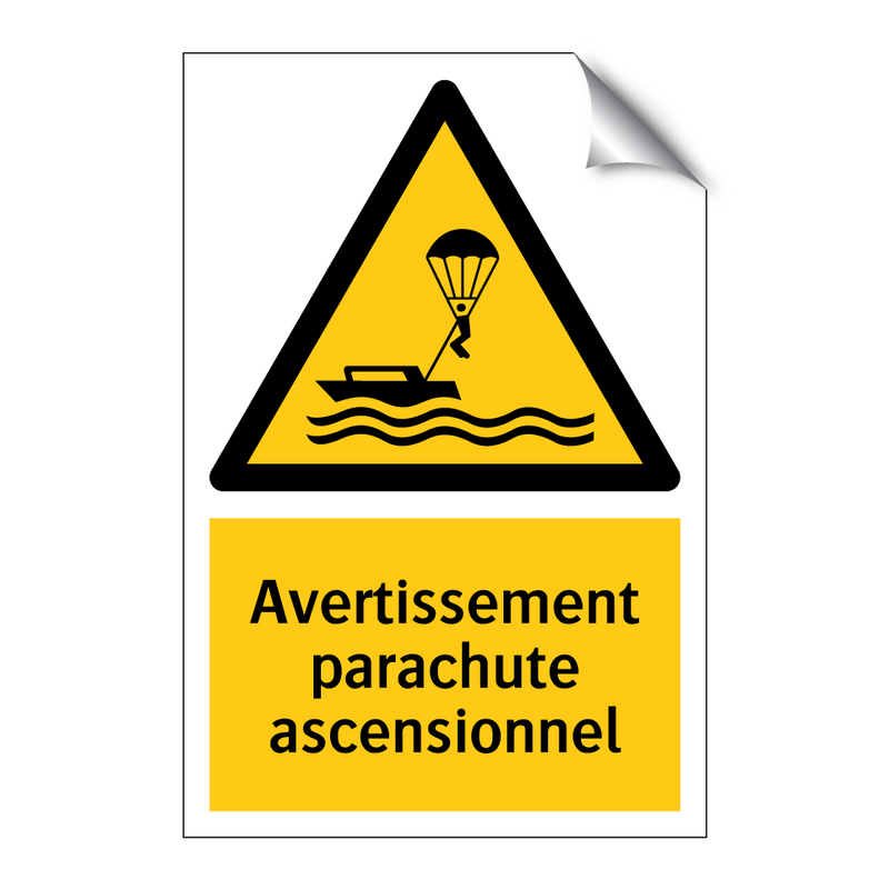 Avertissement parachute ascensionnel