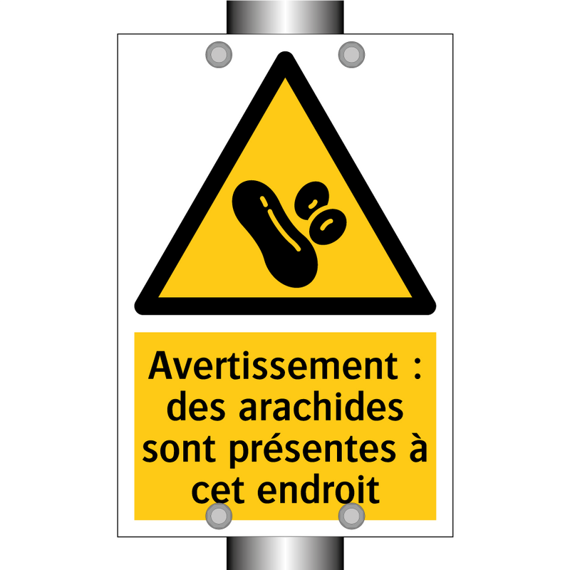 Avertissement : des arachides sont présentes à cet endroit