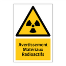 Avertissement Matériaux Radioactifs