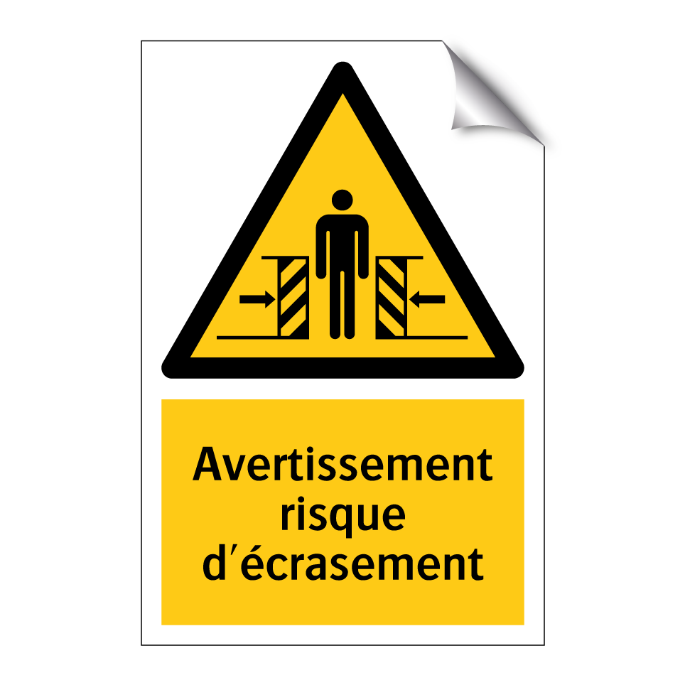 Avertissement risque d'écrasement