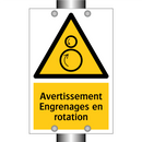 Avertissement Engrenages en rotation