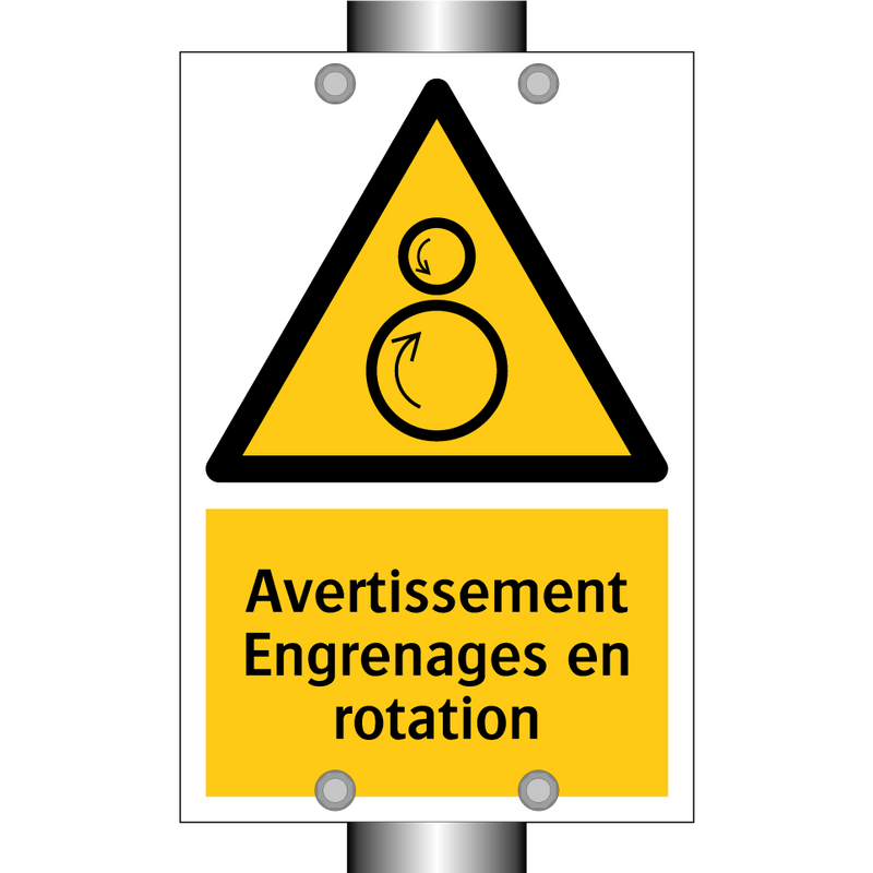 Avertissement Engrenages en rotation