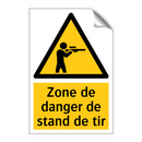 Zone de danger de stand de tir