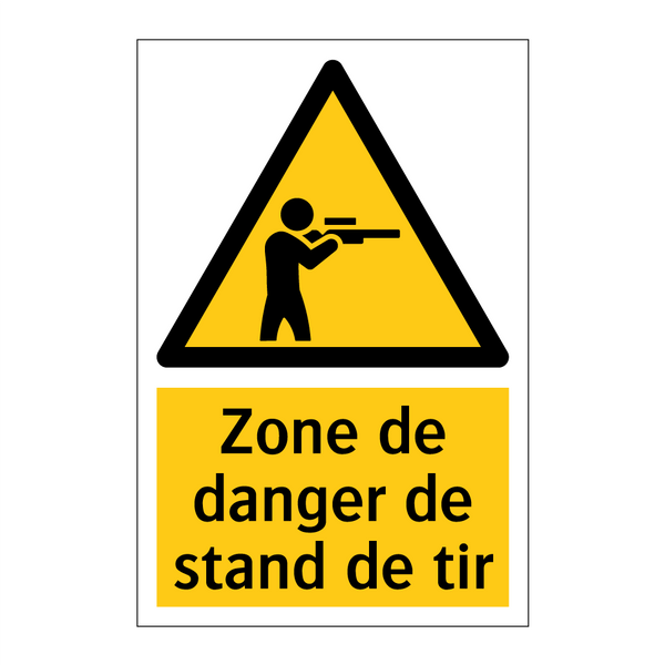 Zone de danger de stand de tir