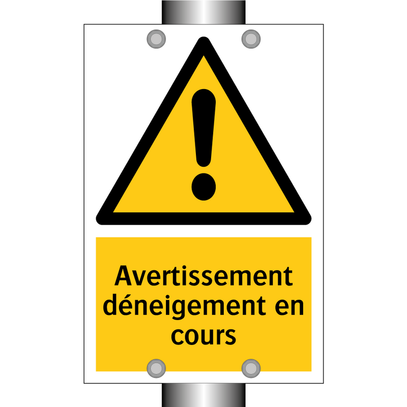 Avertissement déneigement en cours