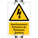 Avertissement Présence de Panneaux Solaires