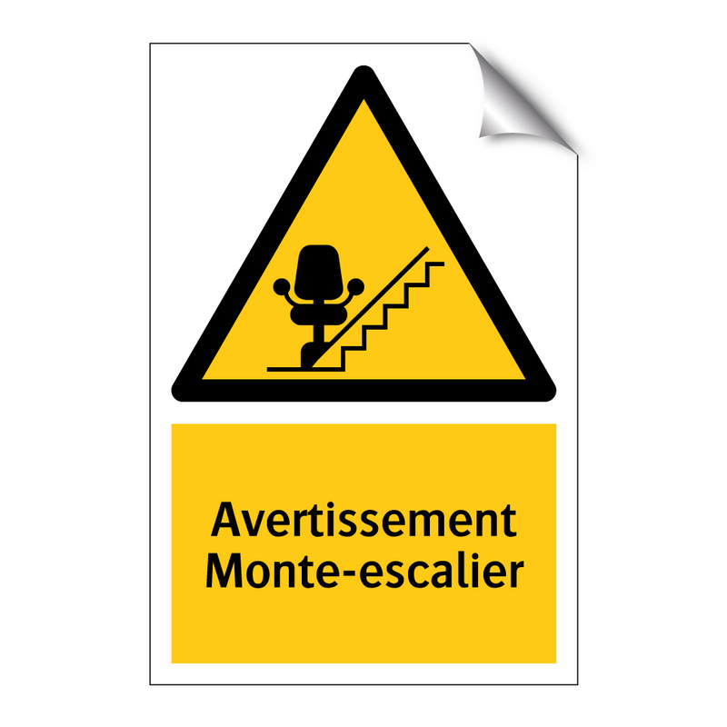 Avertissement Monte-escalier