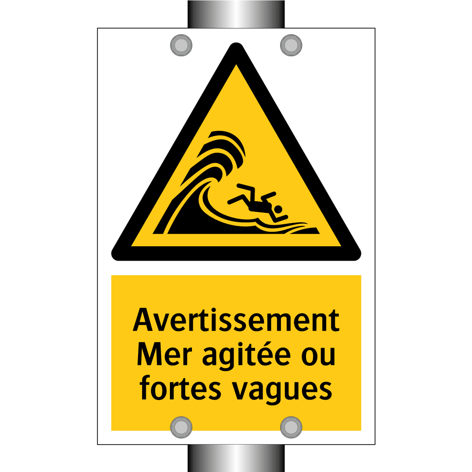 Avertissement Mer agitée ou fortes vagues