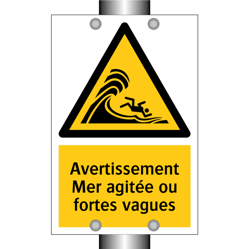 Avertissement Mer agitée ou fortes vagues