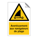Avertissement aux navigateurs de plage