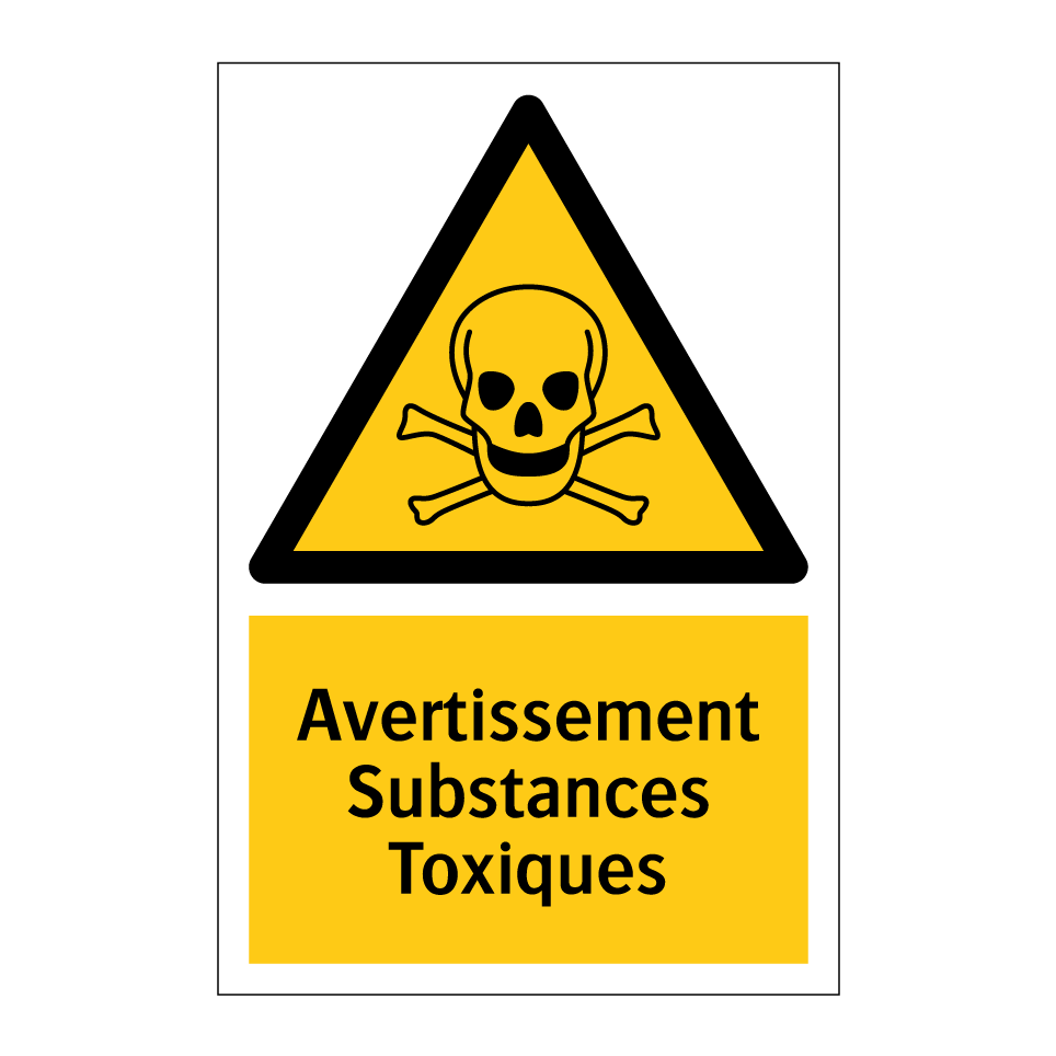 Avertissement Substances Toxiques Panneau | SignOnline | FR-W6534