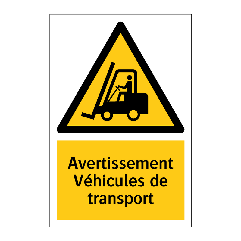 Avertissement Véhicules de transport