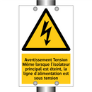 Avertissement Tension Même lorsque l'isolateur principal est éteint, la ligne d'alimentation est sous tension