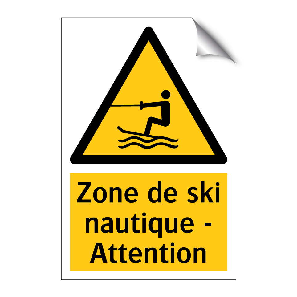 Zone de ski nautique - Attention