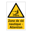 Zone de ski nautique - Attention