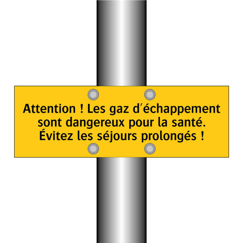 Attention ! Les gaz d'échappement sont dangereux pour la santé. Évitez les séjours prolongés !
