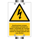 Avertissement Lorsque l'interrupteur principal est éteint, l'ensemble de l'armoire n'est pas hors tension. Les fils marron et orange peuvent être sous tension