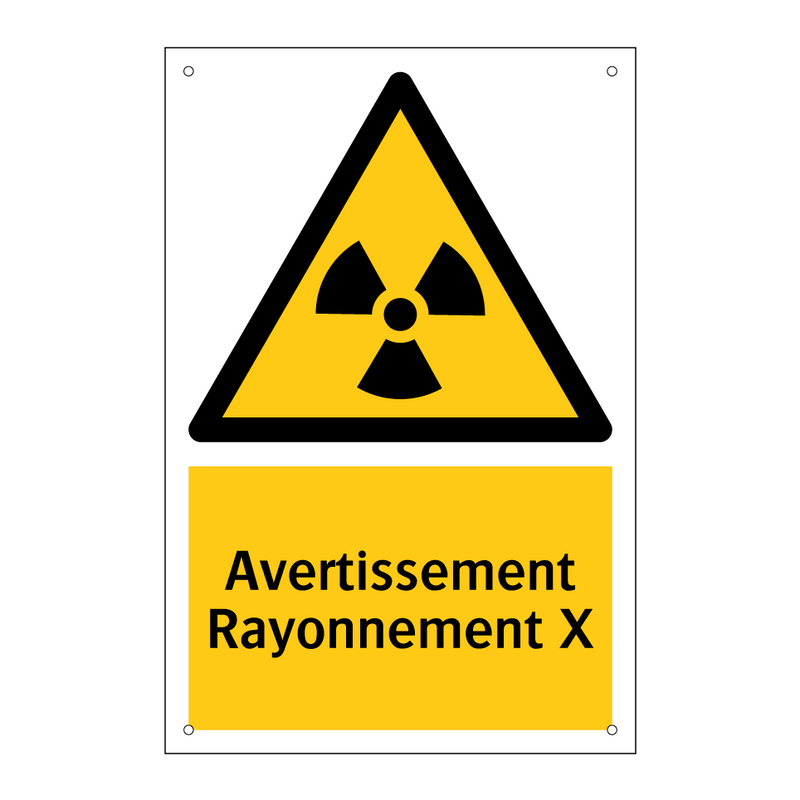 Avertissement Rayonnement X