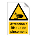 Attention ! Risque de pincement