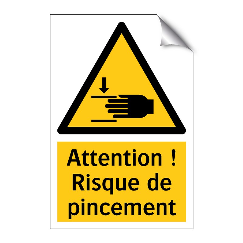 Attention ! Risque de pincement