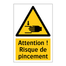 Attention ! Risque de pincement