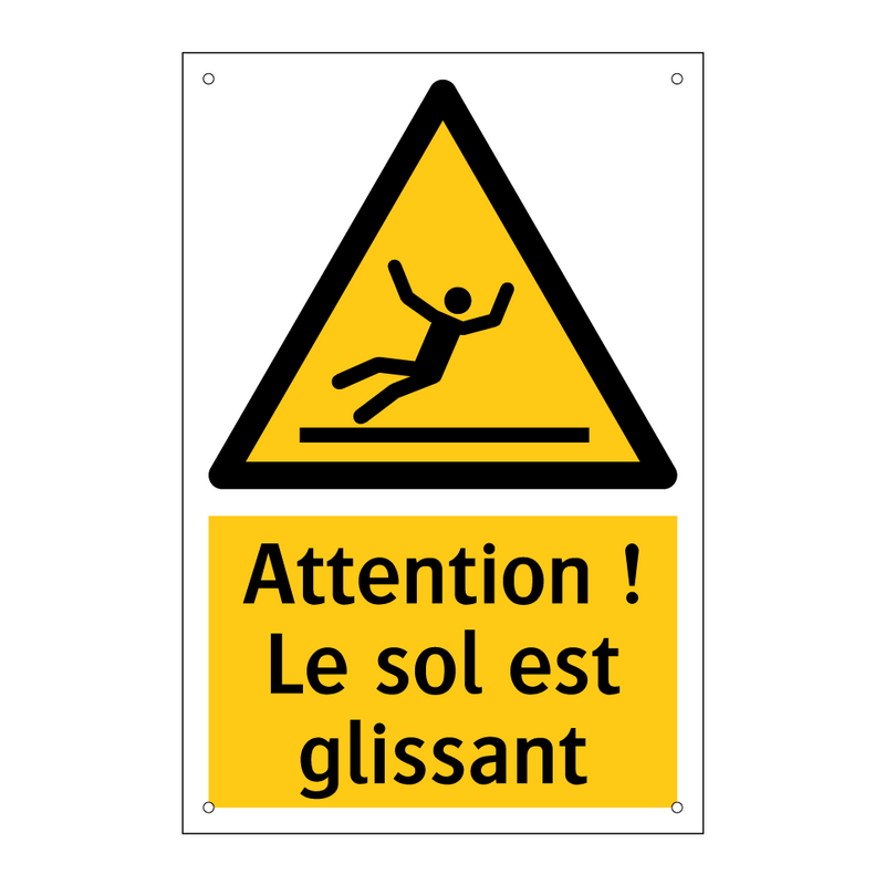Attention ! Le sol est glissant