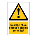 Soudage et/ou découpe plasma sur métal