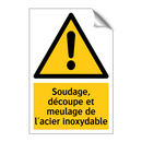 Soudage, découpe et meulage de l'acier inoxydable