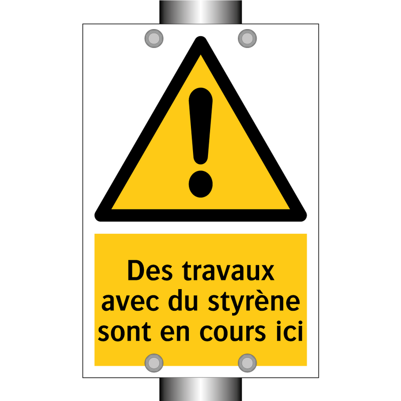 Des travaux avec du styrène sont en cours ici