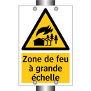 Zone de feu à grande échelle