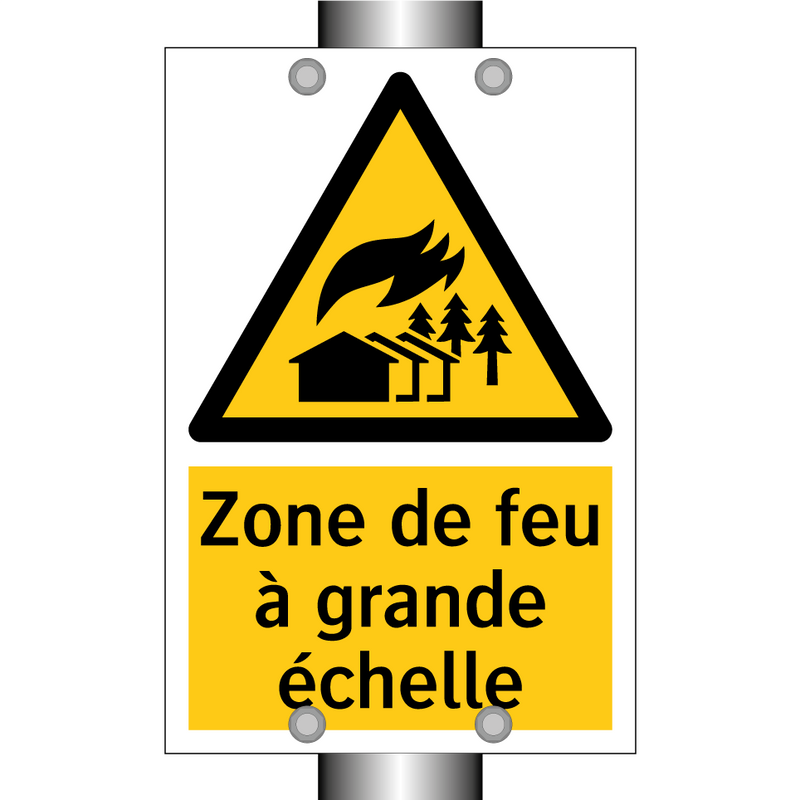 Zone de feu à grande échelle