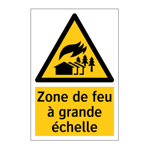Zone de feu à grande échelle