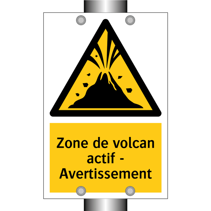 Zone de volcan actif - Avertissement