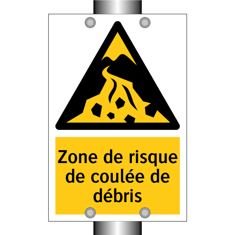 Zone de risque de coulée de débris