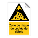 Zone de risque de coulée de débris