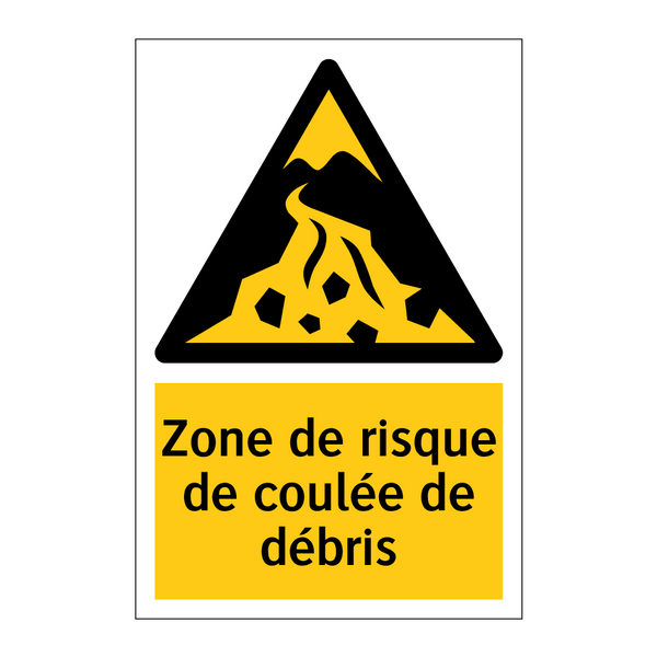 Zone de risque de coulée de débris