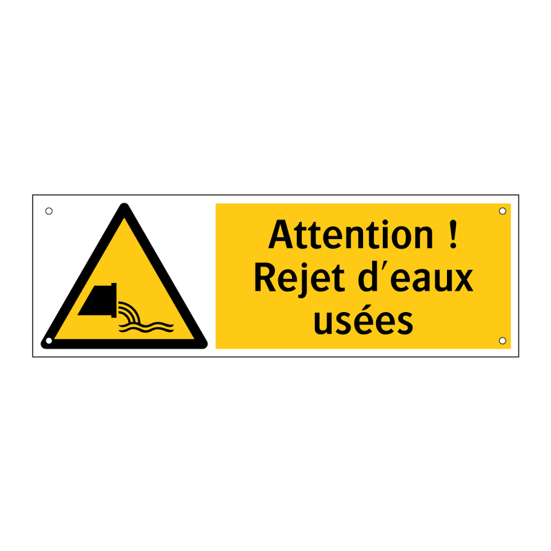 Attention ! Rejet d'eaux usées