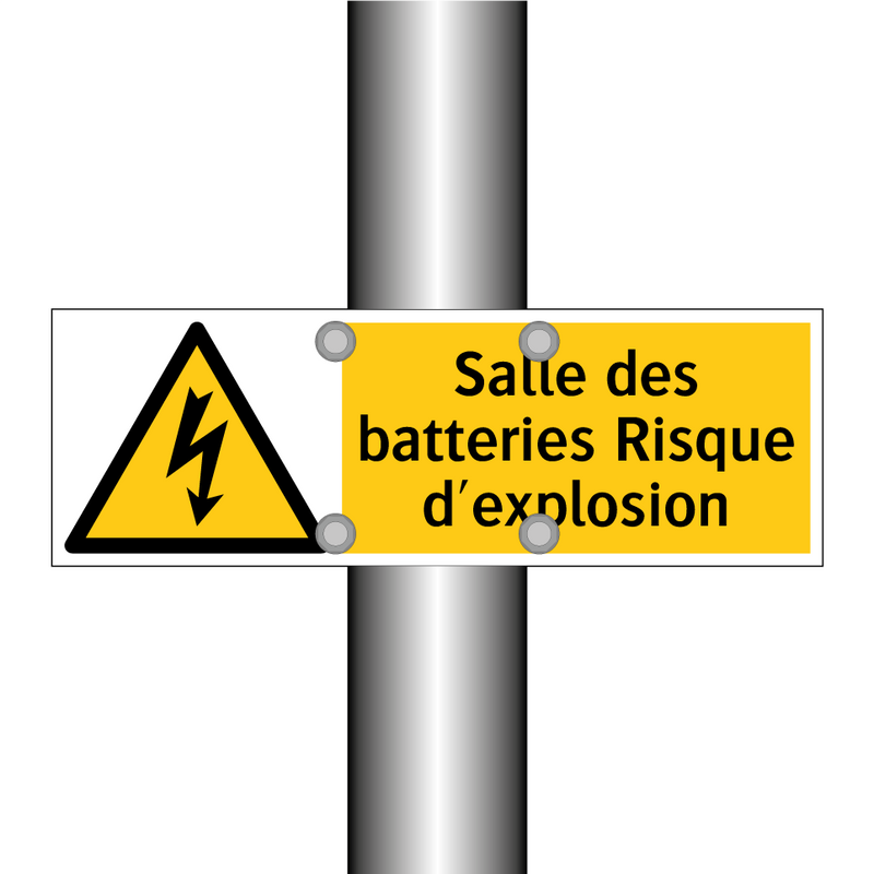 Salle des batteries Risque d'explosion